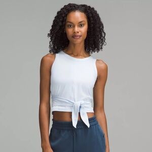 luluemon It's A Tie tank top, Blue Linen, Size 4, NWT